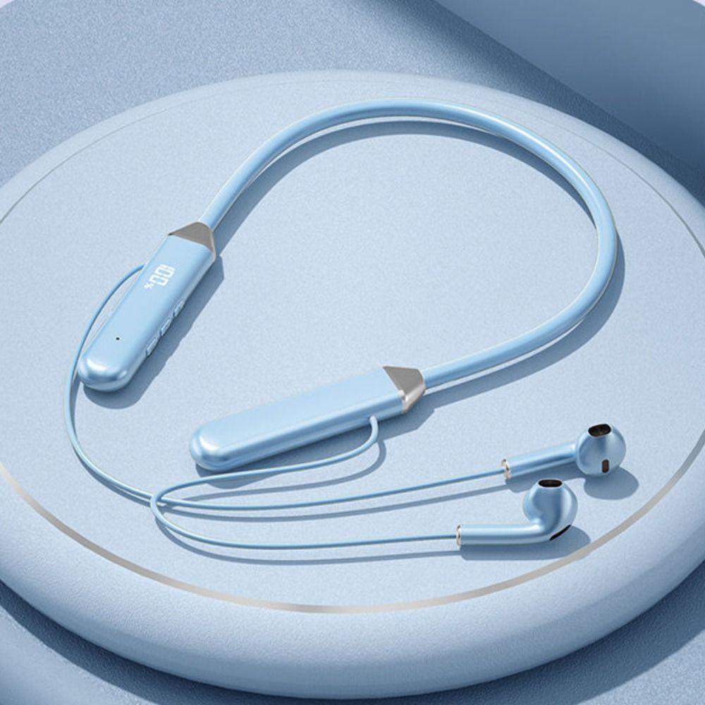 มอคโฮ หูฟังบลูทูธ,กันน้ําบลูทูธไร้สาย,ชุดหูฟังเกมลวดพร้อมไมโครโฟนสเตอริโอทวิภาคีอลูมิเนียมอัลลอยด์หูฟังคล้องคอของขวัญวัน