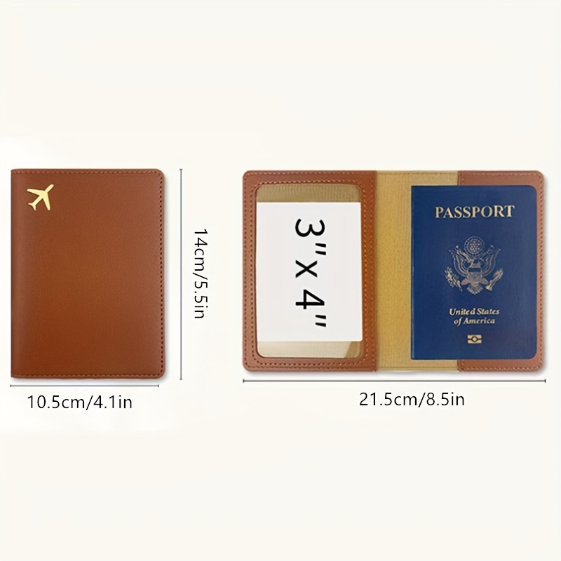 ผู้ถือหนังสือเดินทางกระเป๋าเดินทางกระเป๋าสตางค์หนัง PU กรณีบัตรเครดิตชุดสําหรับการเดินทาง