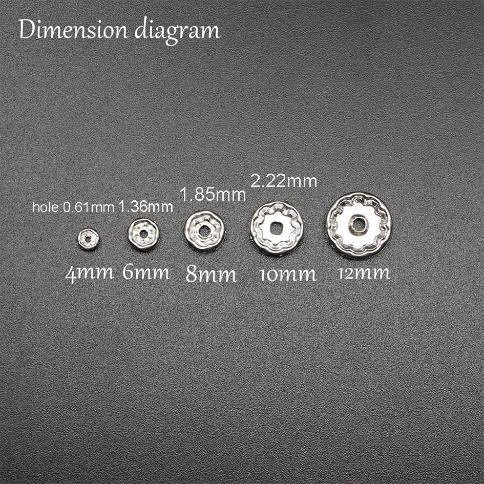 50 ชิ้นอุปกรณ์เพชรพรีเมี่ยม, ตัวแยกลูกปัด, ลูกปัดคริสตัลสำหรับการทำเครื่องประดับ - รูปที่ 2