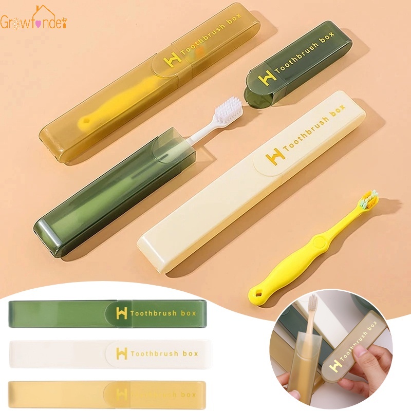 กล่องเก็บแปรงสีฟัน อเนกประสงค์ แบบพกพา ป้องกันฝุ่น สีบรอนซ์ สําหรับห้องน้ํา กลางแจ้ง