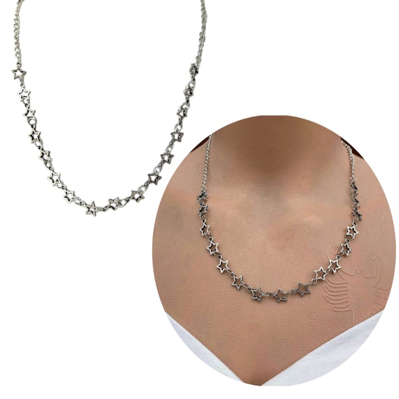 CH* Stylish Aesthetic Y2K สร้อยคอแฟชั่นผู้หญิง Y2K คอเครื่องประดับอุปกรณ์เสริมแฟชั่นดาวจี้คอ