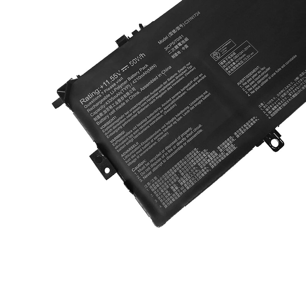 New C31N1724 แบตเตอรี่ for ASUS ZenBook 13 UX331U UX331UAL U3100FAL UX331FAL UX331FAL-EG017R EG027R 3ICP5/70/81