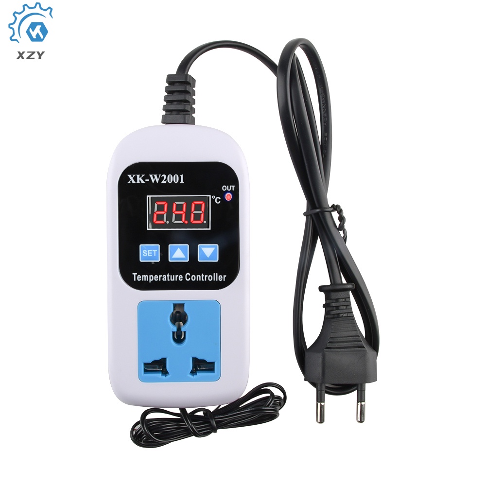 Xk-w2001 เครื่องควบคุมอุณหภูมิไมโครคอมพิวเตอร์ดิจิทัล 110-220V สีแดง