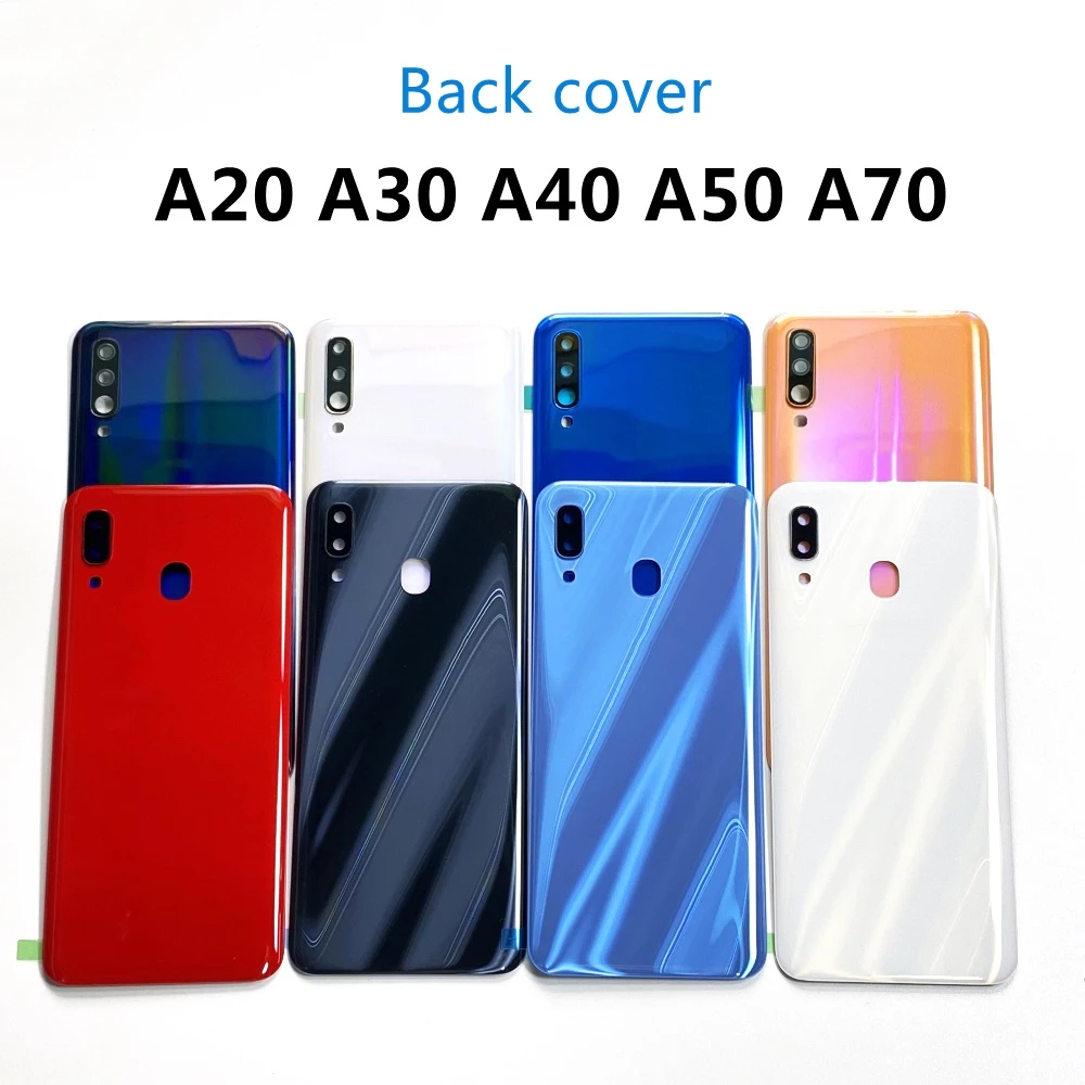 สําหรับ SAMSUNG Galaxy A20 A205 A30 A305 A40 A405 A50 A505 A70 A705 2019 กลับแบตเตอรี่ฝาครอบประตูอะไหล่ด้านหลังกรณีเปลี่ยนที่อยู่อาศัย