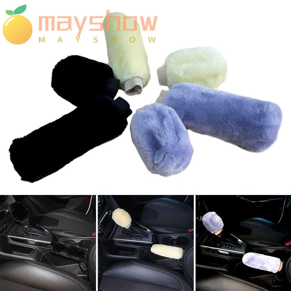 Mayshow ปลอกหุ้มคันเกียร์รถยนต์ ผ้ากํามะหยี่ขนนิ่ม กันลื่น ที่ทนทาน ให้ความอบอุ่น กันการสึกหรอ อุปกรณ์เสริมภายในรถยนต์ สําหรับฤดูหนาว