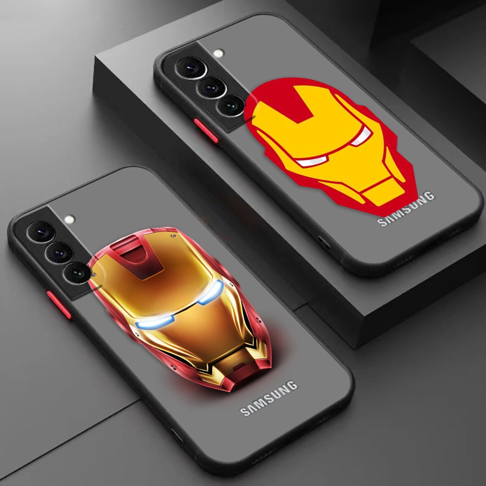 เคสโทรศัพท์มือถือ ลาย Ironman Face Marvel Hero สําหรับ Samsung Galaxy S23 S21 S20 FE S22 S30 Ultra S11 S10 S9 S8 Plus Lite 4G 5G