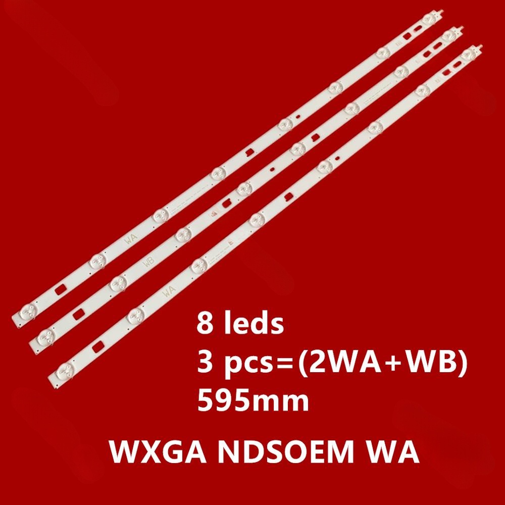 LED Backlight strip 8 โคมไฟสําหรับ Sony 32 "TV KDL-32R433B KDL-32R433B KDL-32R435B KDL-32R410B LG IN