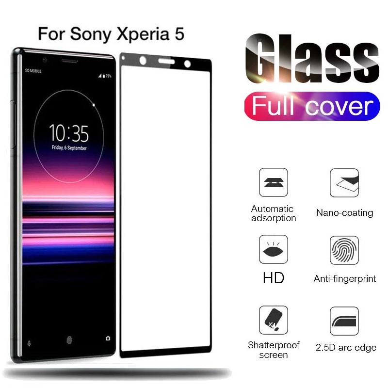 ฟิล์มกระจก สำหรับ แบบเต็มจอ 9D รุ่นใหม่ Sony Xperia 10 5 1 III II IV I V XZ2 X Compact XA1 XA2 Plus 5G 4G 2023