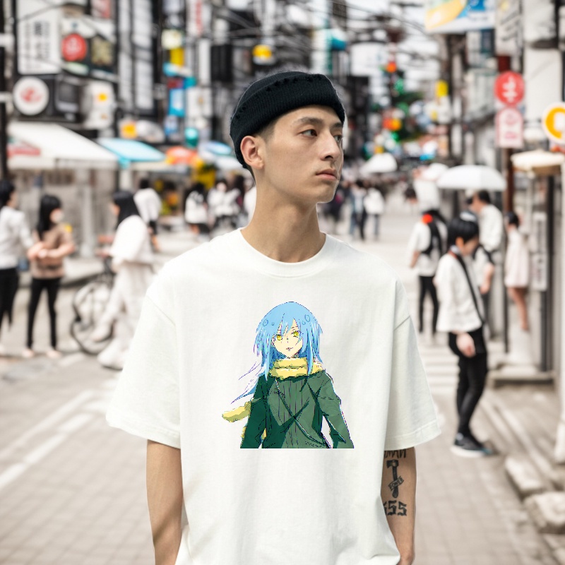 ดูดีนี่ Rimuru Tempest Brand Makapal Anime Printed T-shirt