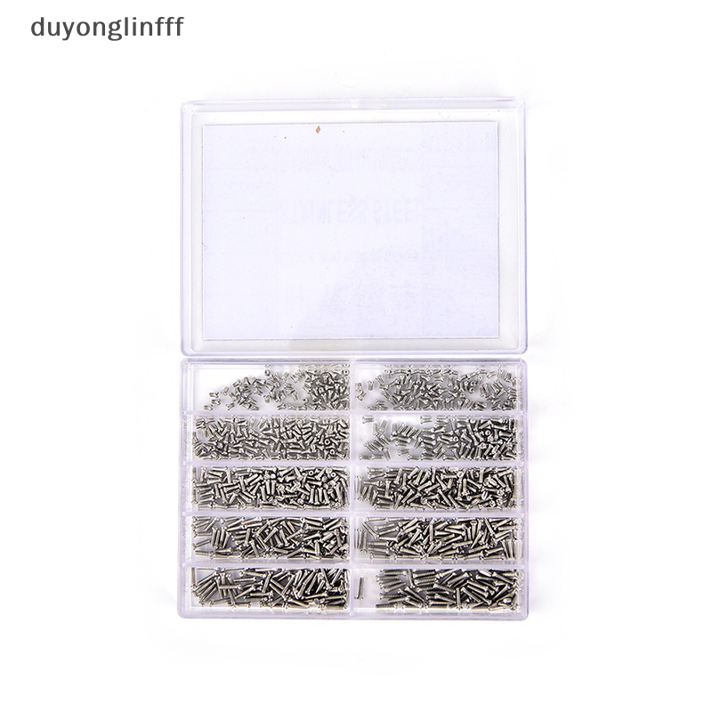 (duyonglinfff) ใหม่ สกรู สําหรับซ่อมแซมนาฬิกาข้อมือ แว่นตา 1000 ชิ้น ต่อชุด