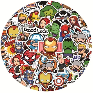 85Pcs/Set ❉ Q Funny Superhero Emoji Stickers ❉ DIY Fashion Decals Doodle Stickers