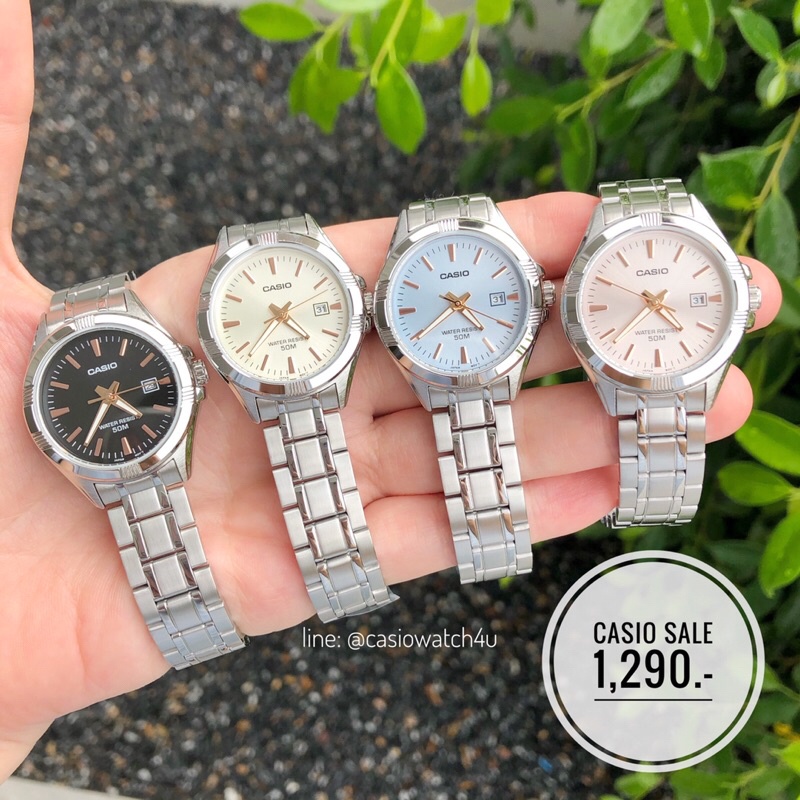 นาฬิกา CASIO ผู้หญิง ของแท้ cmg หน้าปัด 31มม รุ่น LTP-1308D-4A / LTP 1308D-1A2 ประกันศูนย์เซ็นทรัล