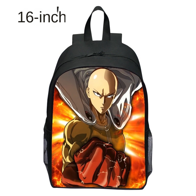 ONE PUNCH-MAN กระเป๋านักเรียนการ์ตูนการ์ตูนกระเป๋าเป้สะพายหลังสำหรับเด็ก