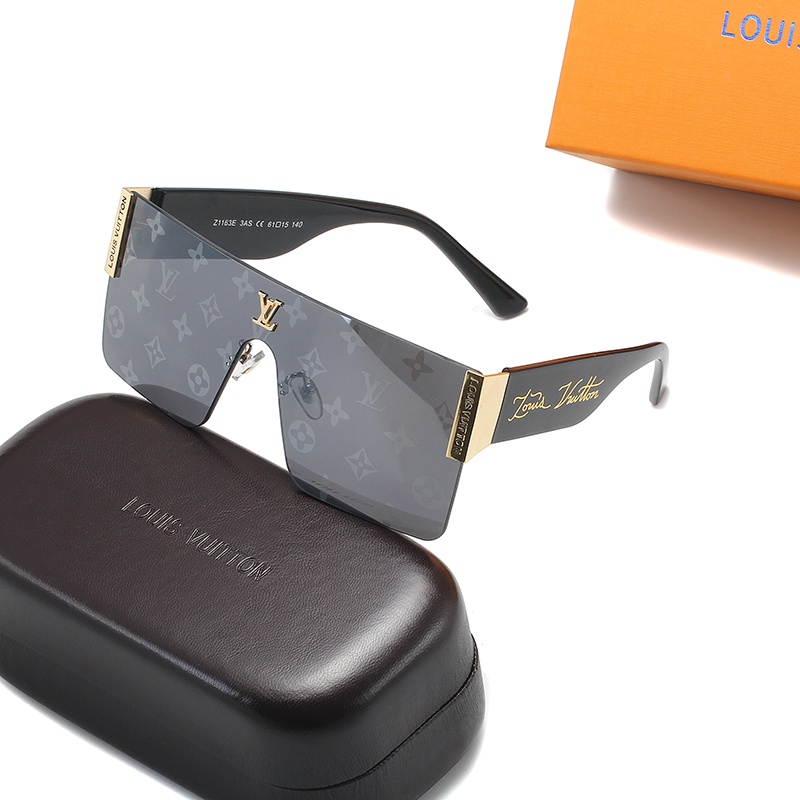 Lw ใหม่ แว่นตากันแดด ไร้กรอบ ทรงสี่เหลี่ยม ขนาดใหญ่ พิมพ์ลายน้ํา สไตล์เรโทร UV400 สําหรับผู้หญิง Oculos De Sol 2024