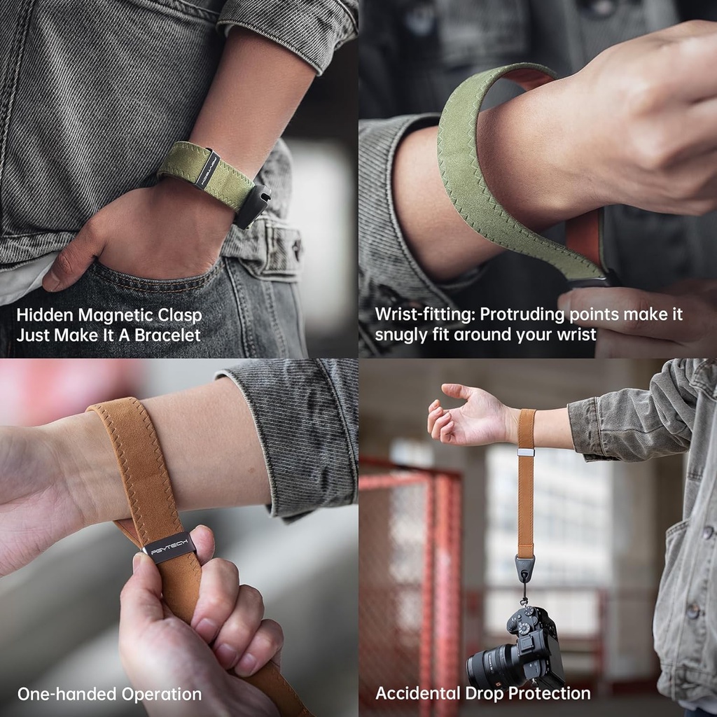 Pgytech สายรัดข้อมือ แบบปลดเร็ว ปรับได้ สําหรับกล้อง Sony Nikon Canon และอื่น ๆ