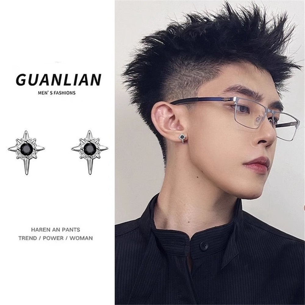 1 คู่ แม่เหล็ก ต่างหู คลิป สําหรับผู้ชาย ไม่เจ็บหู และเจาะ อินเทรนด์ อินเทรนด์ ต่างหูคลิป ส่วนบุคคล ระดับไฮเอนด์ ข้าม ต่างหู