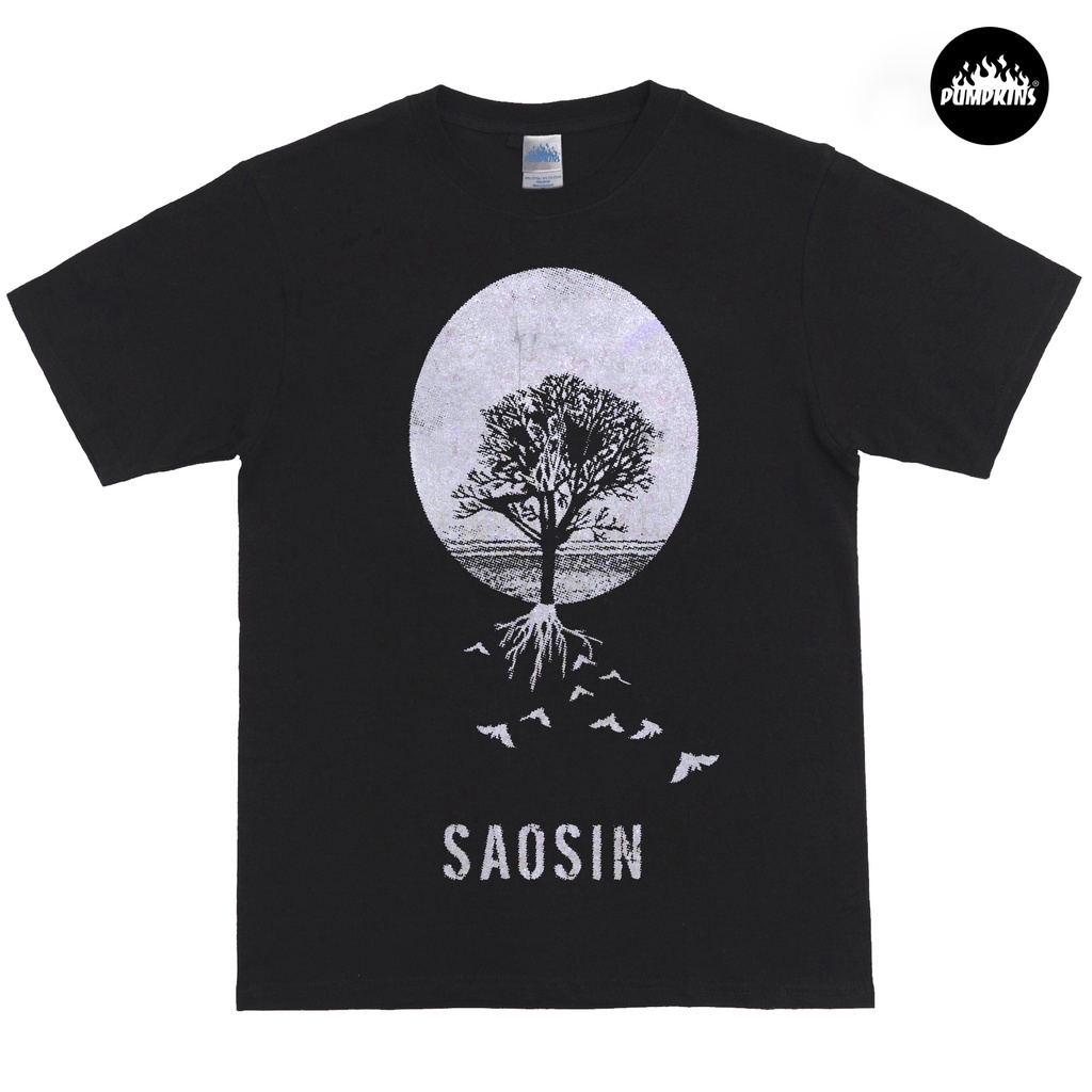 มีหลายสี [S-5XL]ผ้าฝ้าย 100% Kaos Band SAOSIN เสื้อยืด วงดนตรี สินค้าโพสต์ฮาร์ดคอร์