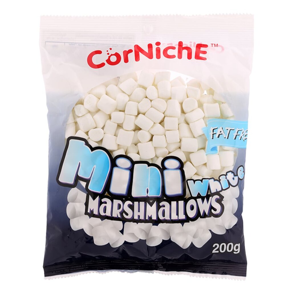 คอร์นิช มินิ ไวท์มาร์ชแมลโลว์ 200 กรัม CORNICHE MINI WHITE MARSHMALLOWS 200 G.