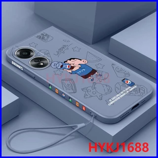 เคส For Oppo A58 Oppo A78 4G A78 5G Reno 8T A18 4G A17 A17K A98 5G เคสโทรศัพท์มือถือ ซิลิโคนนิ่ม tpu พร้อมสายคล้อง สําหรับ KCXX
