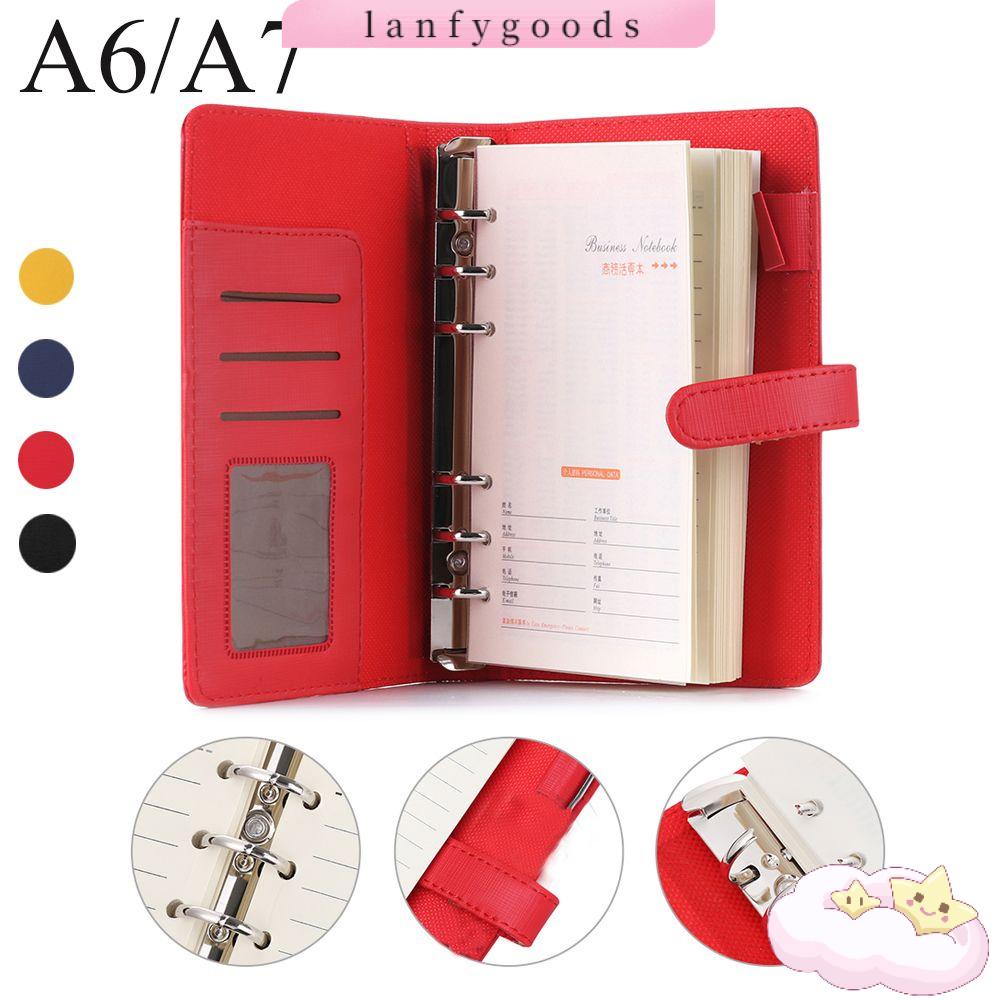 Lanfy สมุดโน้ตบุ๊ก ขนาด A6 A7 แบบรีฟิล สันห่วง สันห่วงหลวม