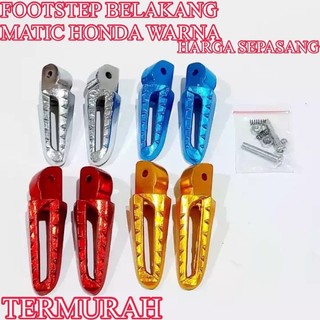 2 pcs (Sepasang Kiri Kanan) Footstep matic warna vario beat scoopy All HND Aluminium Anti Karat