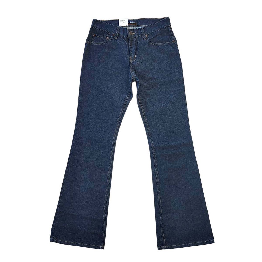 BJ Jeans ยีนส์ชาย ขากระดิ่ง สีกรม ผ้าไม่ยืด  เอวกลาง เป้าซิป ของแท้จากSHOP