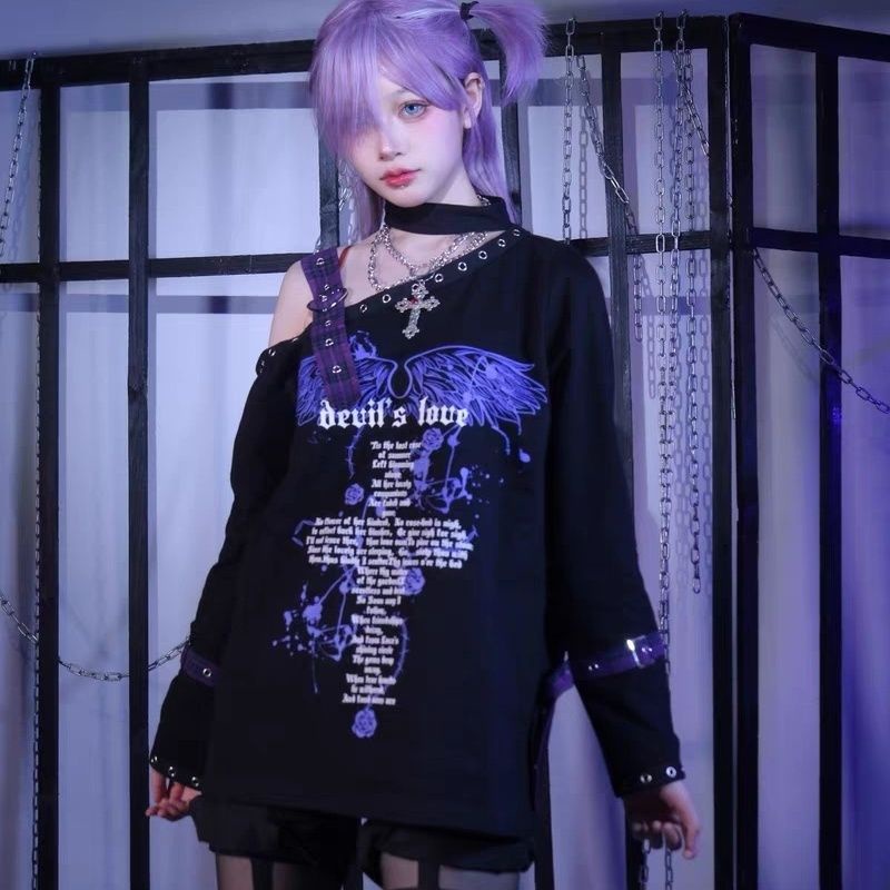 X-orange ใหม่ เสื้อยืดลําลอง แขนยาว สไตล์พังก์ เอเชีย y2k แฟชั่นฤดูใบไม้ร่วง ฤดูหนาว สําหรับสตรี 2023
