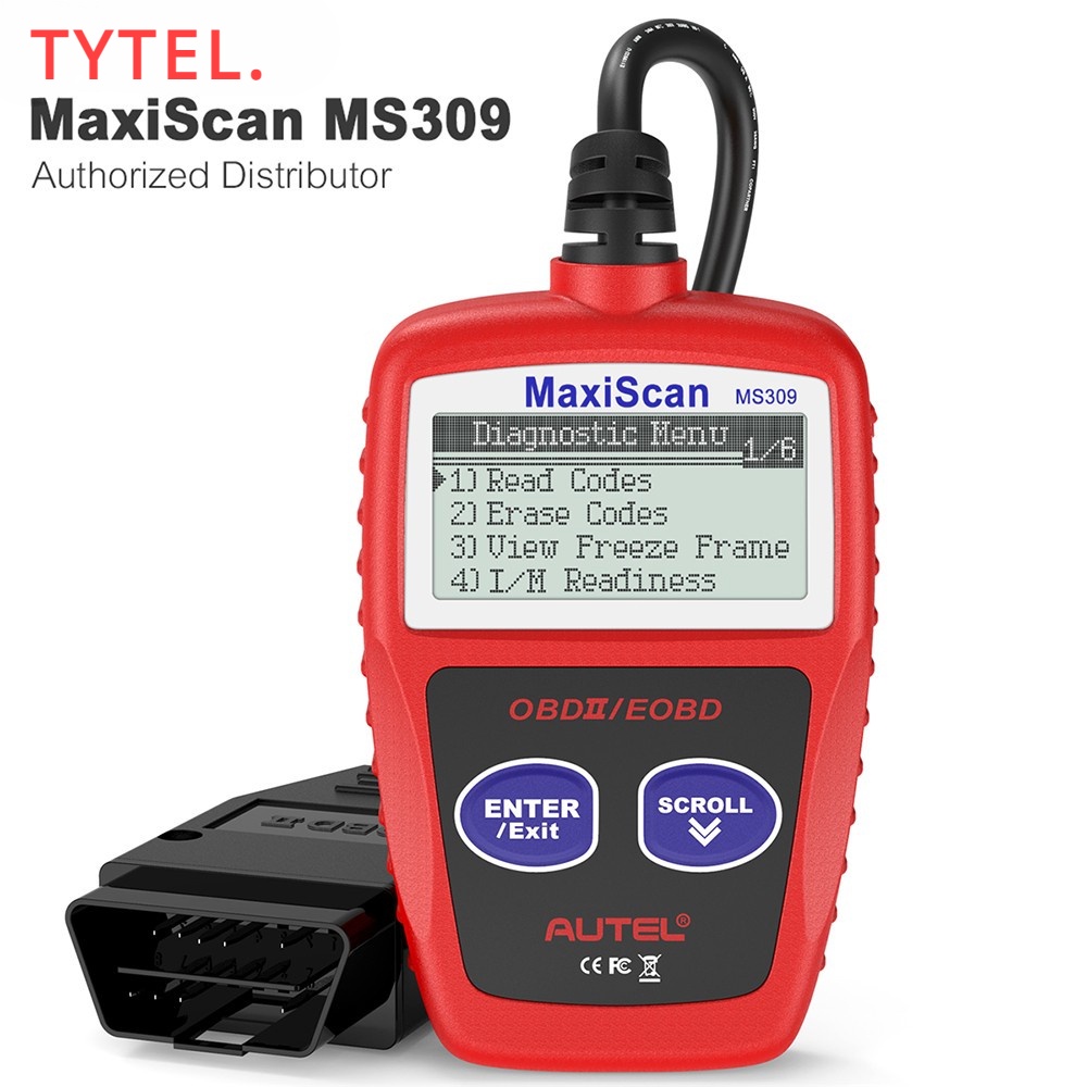เครื่องอ่านโค้ดรถยนต์ Eobd Maxiscan Ms309 Can Bus Obd2 Obd Ii Diagnostic Tool Ms 309 พร้อมหลายภาษา M