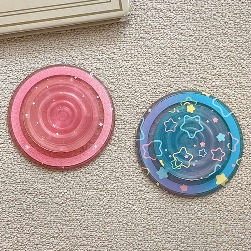 ขาตั้งโทรศัพท์มือถือ แบบแม่เหล็ก รูปดาว สีชมพู ไล่โทนสี แข็งแรงมาก สําหรับตั้งโต๊ะ