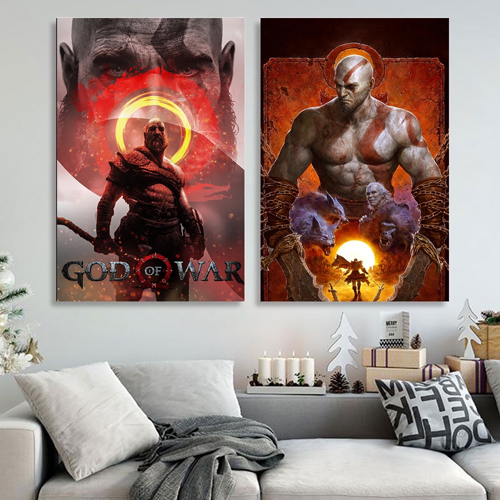 Hd God Of War 4 เกม ภาพวาดสีน้ํามันบนผืนผ้าใบ โปสเตอร์ และภาพพิมพ์ผ้าใบ ภาพวาดศิลปะ ติดผนัง สําหรับตกแต่งบ้าน ห้องนั่งเล่น