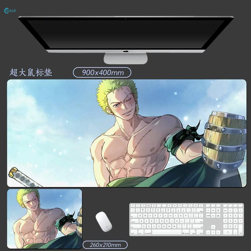 แผ่นรองเมาส์ ขนาดใหญ่ ลายการ์ตูนอนิเมะ One piece สําหรับเล่นเกมคอมพิวเตอร์ สํานักงาน - รูปที่ 5