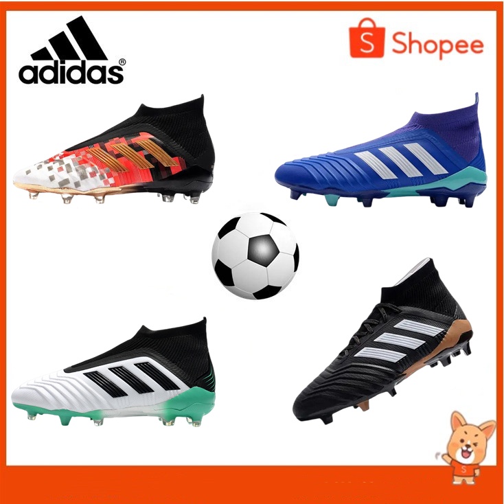 Adidas Predator 18+x Pogba FG รองเท้าฟุตซอล สนามหญ้า กลางแจ้ง ในร่ม กันลื่น สวมใส่ได้ รองเท้าฟุตบอล