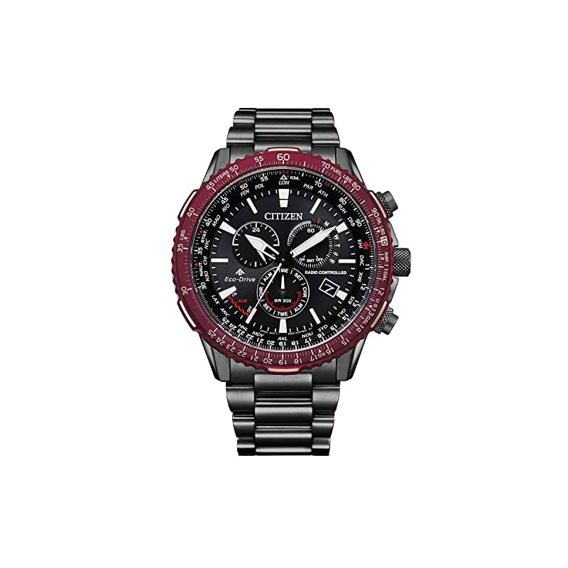[Citizen] Promaster Pilot'S Watch 20Atm นาฬิกาข้อมือ พลังงานแสงอาทิตย์ กันน้ํา สีดํา สําหรับผู้ชาย Cb5009-55E
