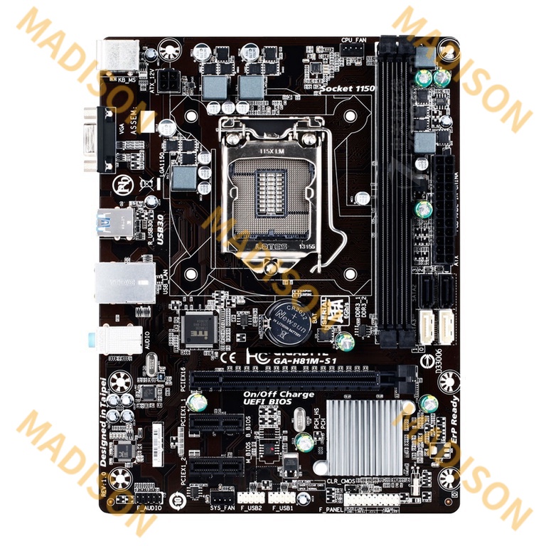 2x เมนบอร์ด H81 H81M DDR3 16GB H81M-S1 LGA 1150 USB3.0 เดสก์ท็อป SATA III Micro ATX เมนบอร์ดใช้ pxc6