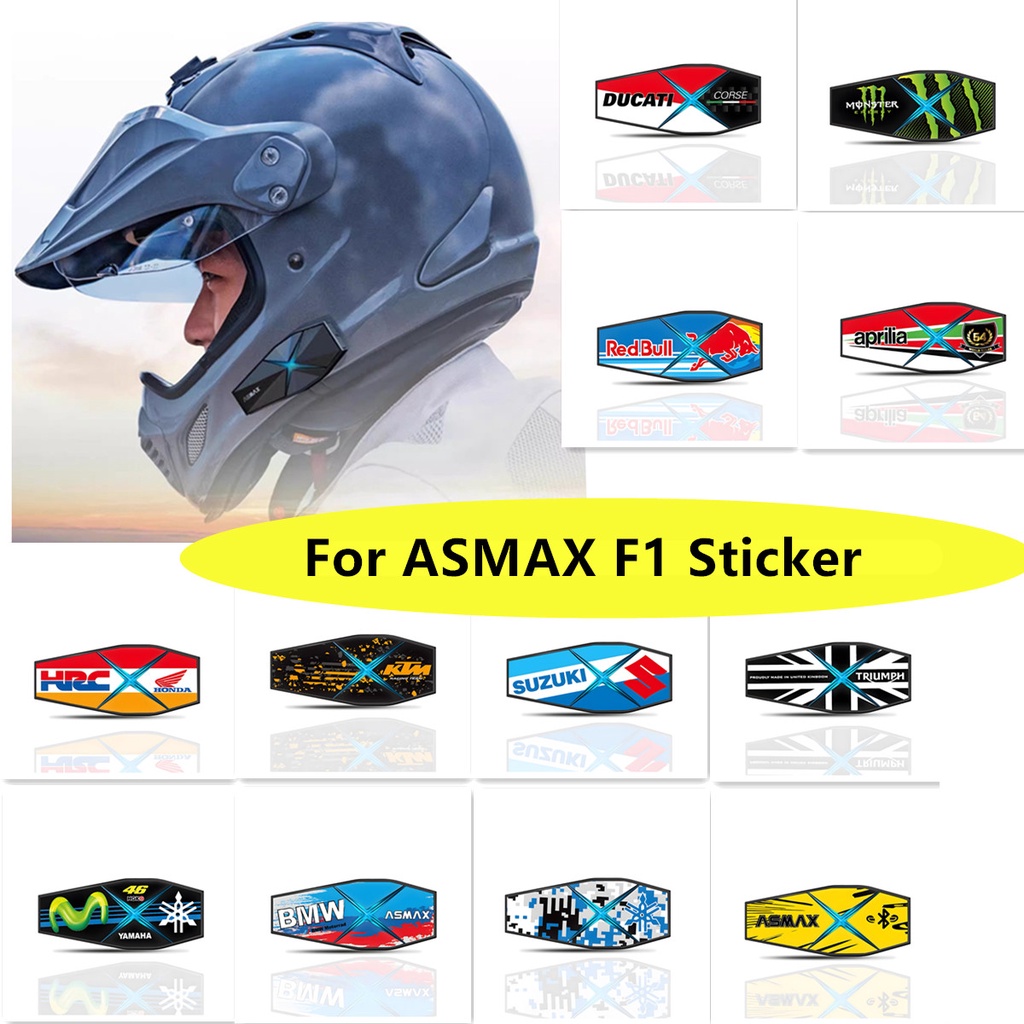 สติกเกอร์ กันน้ํา สําหรับตกแต่งหูฟังบลูทูธ หมวกกันน็อครถจักรยานยนต์ ASMAX F1 ASMAX F1