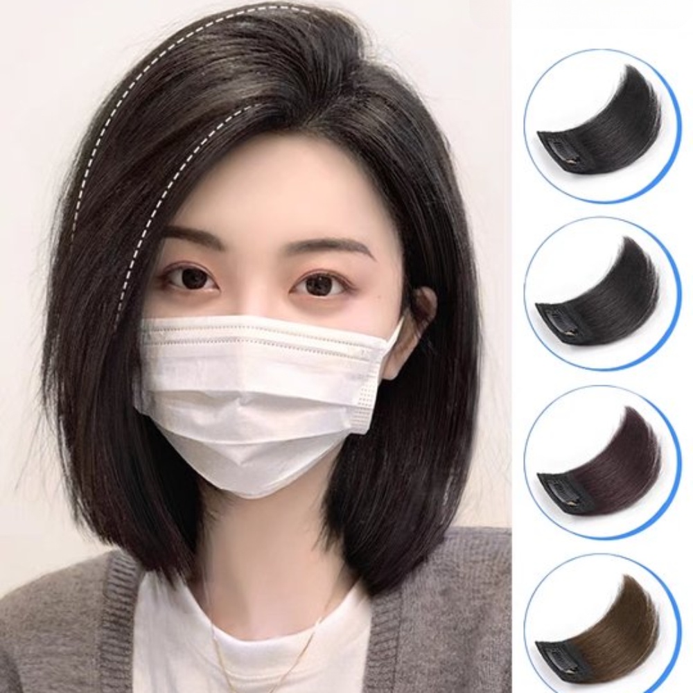 แผ่นวิกผมมินิ10ซม ไร้รอยต่อมองไม่เห็นเห็น หนาปุยเพิ่มปริมาณผมดกหนา ได้ผลลัพธ์ผมท่วมสวยได้รูปหน้า