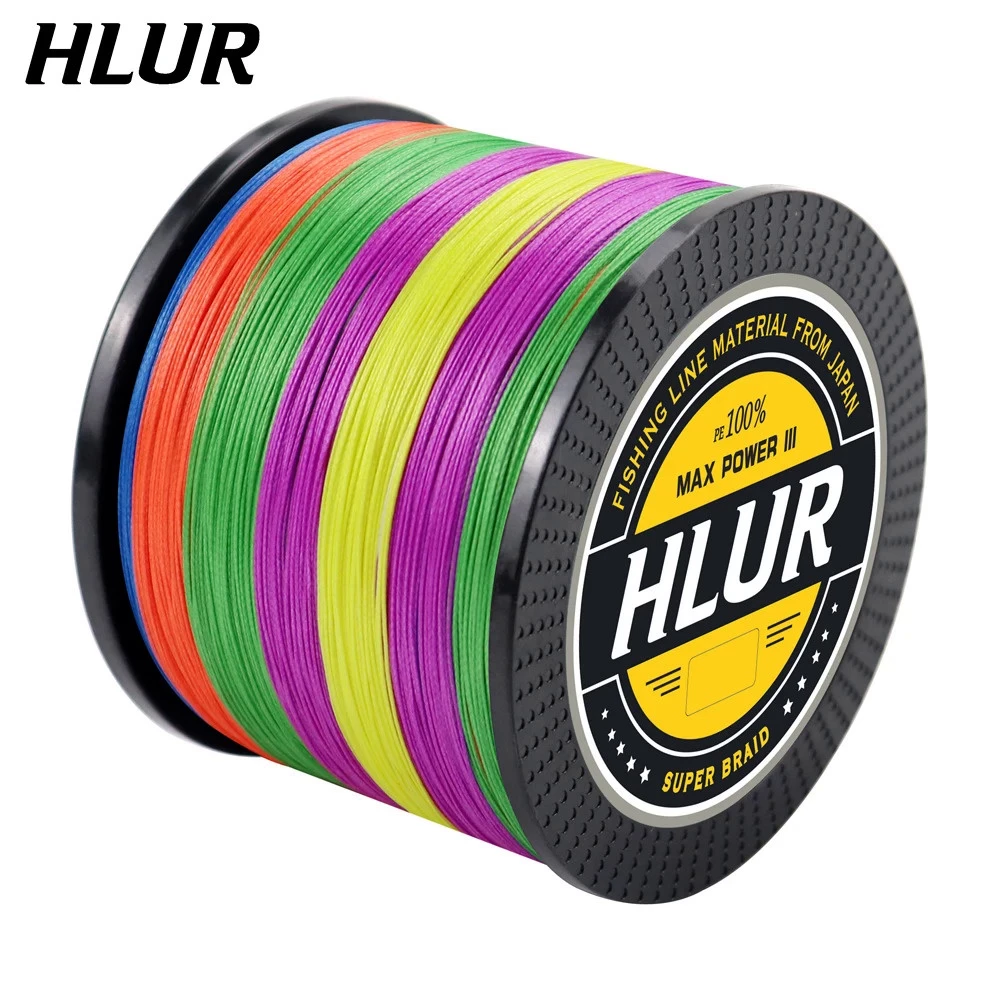 Hlur สายเอ็นตกปลา แบบถัก PE ทนทาน 4 เส้น 300 เมตร 500 เมตร 1000 เมตร 12 15 20 30 38 43 52 65 83 ปอนด์