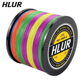 Hlur สายเอ็นตกปลา แบบถัก PE ทนทาน 4 เส้น 300 เมตร 500 เมตร 1000 เมตร 12 15 20 30 38 43 52 65 83 ปอนด์