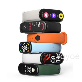 สายรัดสําหรับ Xiaomi Mi Band 10 9 8 NFC ซิลิโคนกีฬา WristBand 9 สร้อยข้อมือสําหรับ Mi Band 9 8 อุปกรณ์เสริม