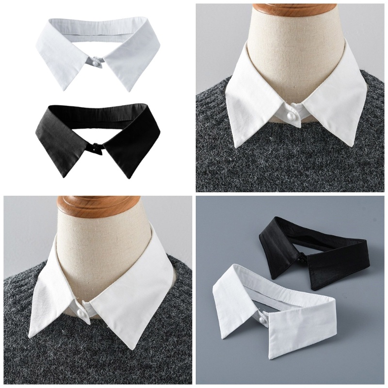 Stay Women Shirt Collar ตกแต่ง Spread False Collar Mini Lapel Collar DIY