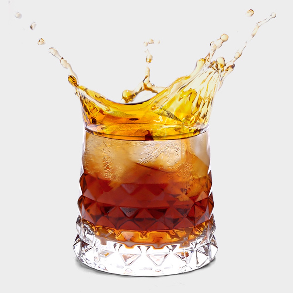 แก้วน้ําชา - YOUJIA Whisky Crystal Diamond Rock Glass 300ml - YJ-30