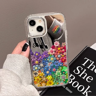 🚚COD🚚Case For เคส iPhone 16 17 Pro Max 11 13 15 14 12 17 Pro Max เคสไอโฟน 13 กรณีโทรศัพท์มือถือ Mirror Flowers Case