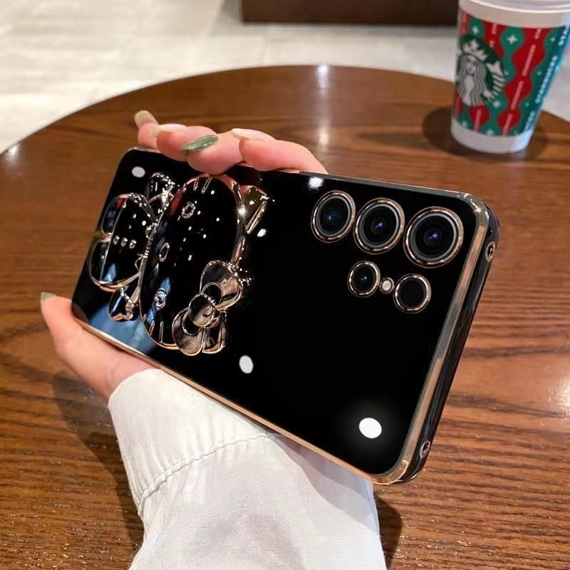 เคส คิตตี้ ตั้งได้  กระจก สำหรับ Samsung S23Ultra S24  S24Ultra ลายน่ารัก  กระจก ตั้งได้ หมุนได้ - รูปที่ 2