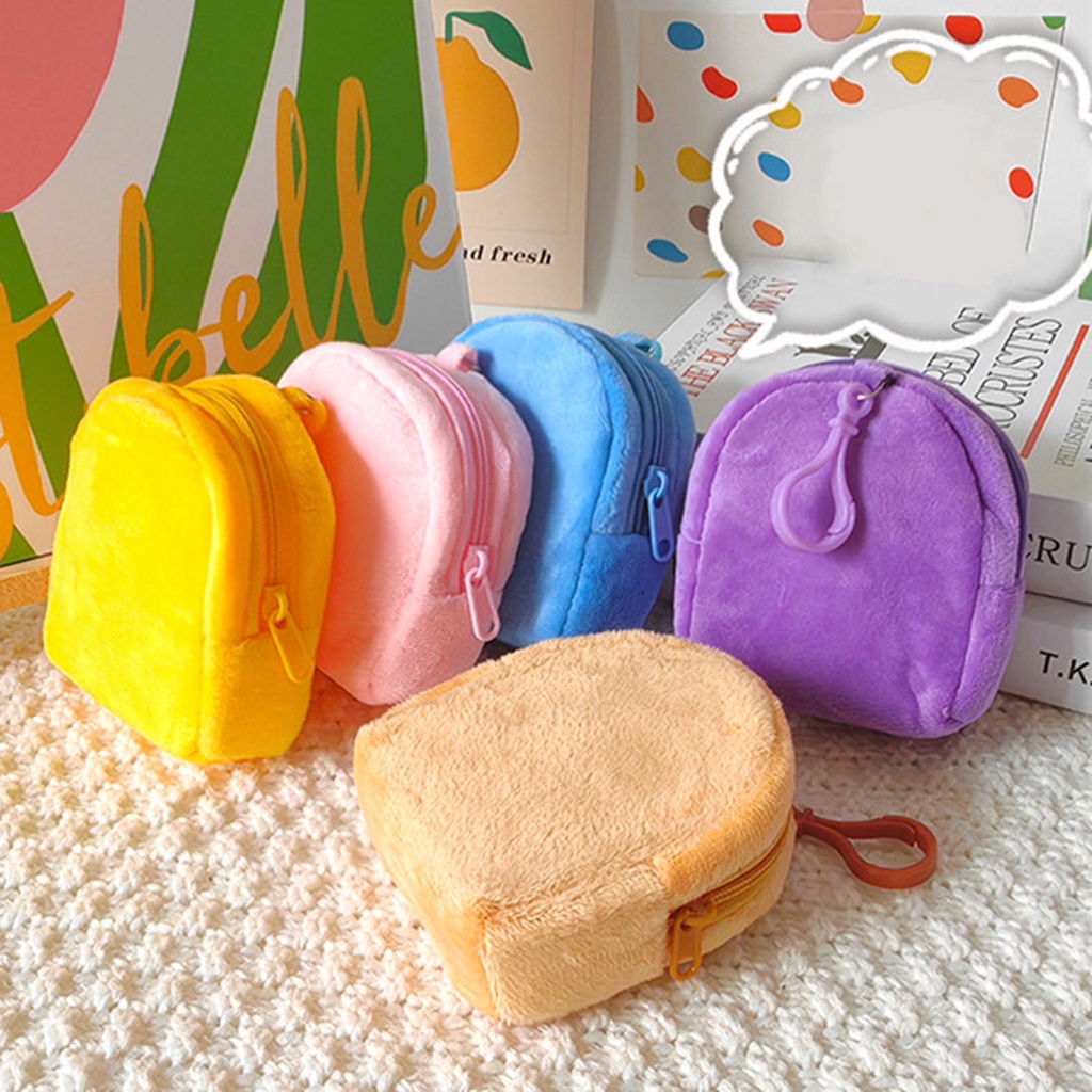 กระเป๋าสตางค์ มีซิป ขนาดเล็ก น่ารัก สีแคนดี้ สําหรับใส่เหรียญ หูฟัง สายเคเบิ้ล USB 1 ชิ้น