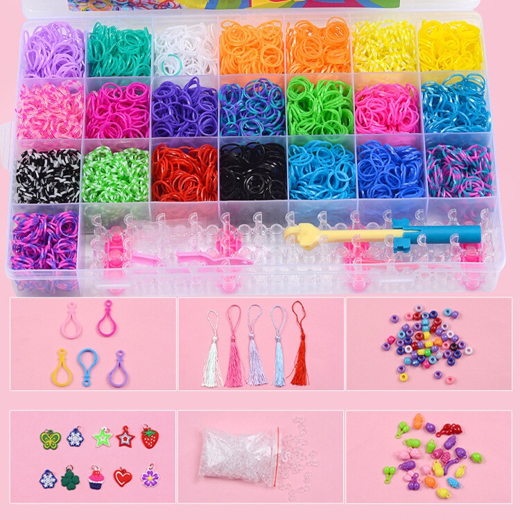 4400 + ชุด Loom Bands ยางสําหรับสร้อยข้อมือทําชุด DIY Art และ Craft Mega Refill ชุดสาวความคิดสร้างสรรค์ของขวัญเพื่อปรับปรุงจินตนาการ