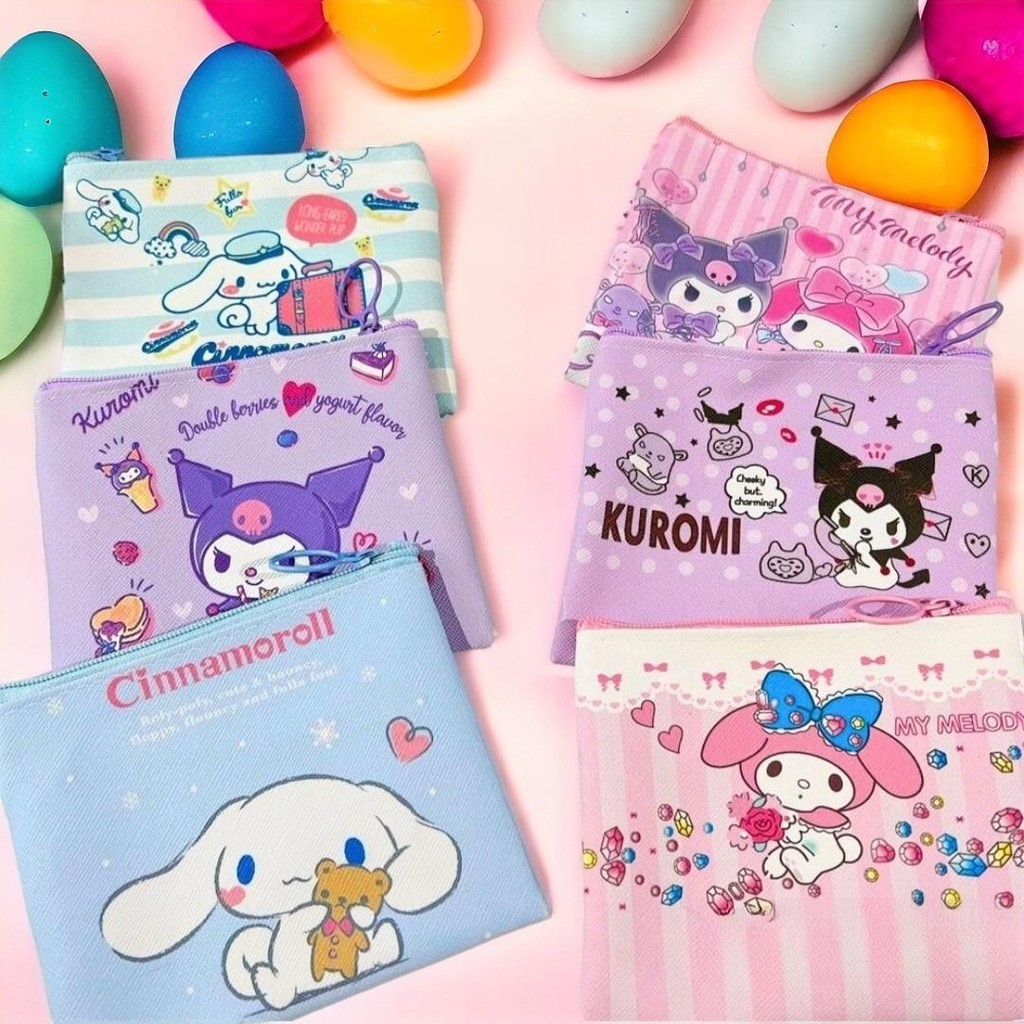 กระเป๋าใส่เหรียญ ผ้า หนัง ลายน่ารัก-การ์ตูน #F-0015