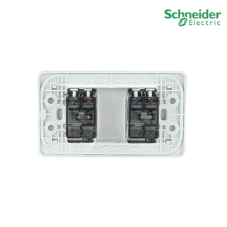 Schneider ชุดสวิตช์ทางเดียว 2 ตัวพร้อมฝาครอบ สีขาว รุ่น Concept Easy Clip 3031P_1_2M_F*2+ A3002 | PlugOn