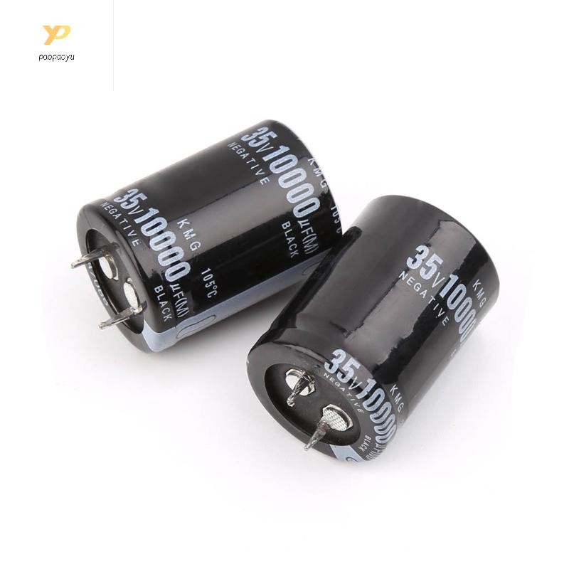 Ppy 2 แพ็ค 35V 10000uF อลูมิเนียม Electrolytic Capacitor Filter Capacitor 25x40 มม.ความถี่ Electroly