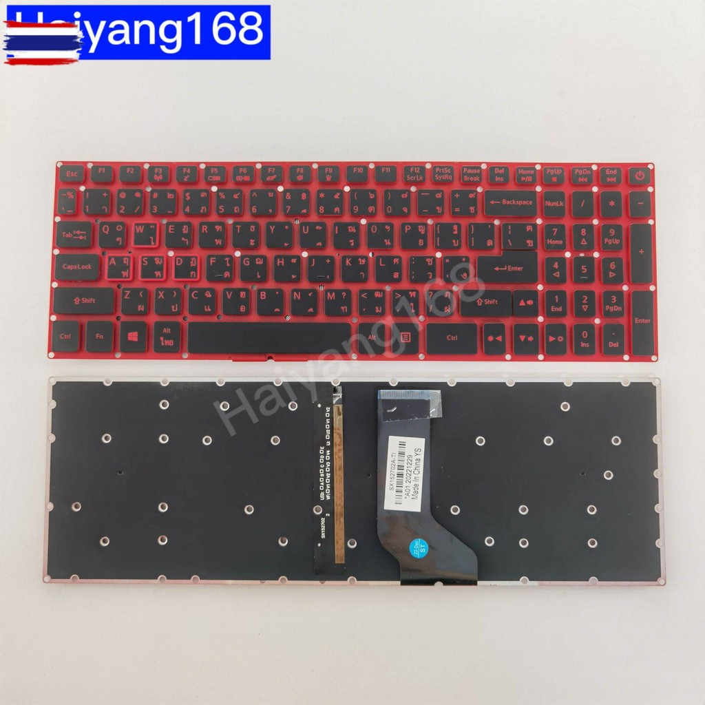 Keyboard คีย์อร์ดโน๊ตุ๊ค​ ใช้ก้ ACER NITRO 5 AN515 AN515-51 AN515-52 AN515-53 AN515-54 AN515-43 พื้น