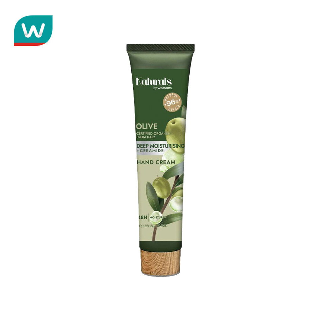Naturals by Watsons เนเชอรัล บาย วัตสัน โอลีฟ ดีพ มอยซ์เจอไรซิ่ง แฮนด์ ครีม 30มล